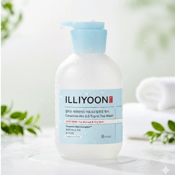 ILLIYOON 一理潤 神經醯胺溫和全效沐浴露 無香 500ml / 1L【快速出貨】敏感肌適用 低敏配方 胺基酸潔膚