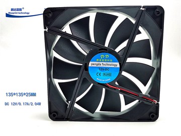 全新13525 13.5CM大風量12V0.17A 135*135*25MM機箱散熱風扇