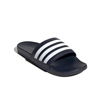Adidas Adilette Comfort 男鞋 深藍白色 三條線 愛迪達 休閒 拖鞋 GZ5892