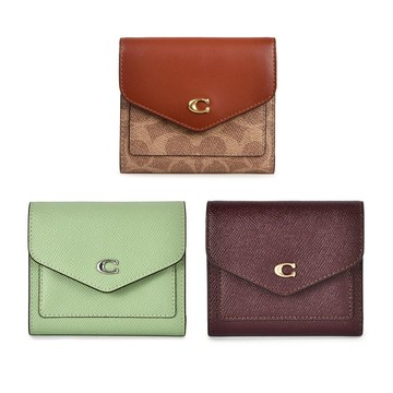 COACH C字防刮皮革三折信封短夾(任選)194802｜GoBrand購名牌