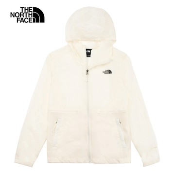 ⚡夜間挖寶⚡The North Face北面女款UPF米白色防風防曬腰部抽繩連帽外套｜7WCAN3N