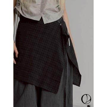 Codibook｜韓國 binary01 格子綁帶片裙［預購］裙子 女裝