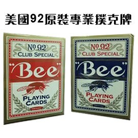 美國 正 蜜蜂 Bee 撲克牌 紅/藍 12副入 / 打 NO.92｜領券最高折$220