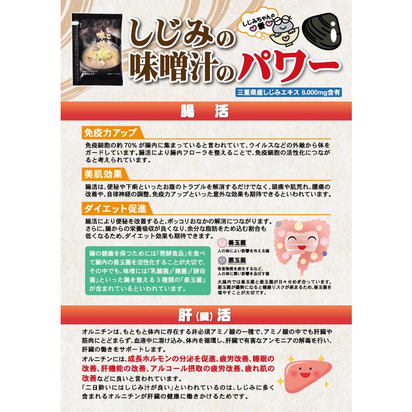 三重県産しじみの味噌汁 10袋入り 送料無料DM便 DM便発送・代引不可・日時指定不可・同梱不可