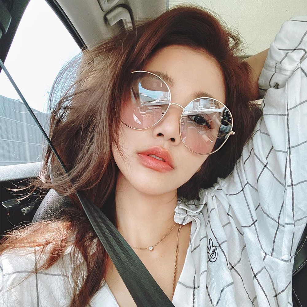 Chloe' 太陽眼鏡CE171S CE132S 許路兒同款漸層圓框墨鏡-金橘眼鏡