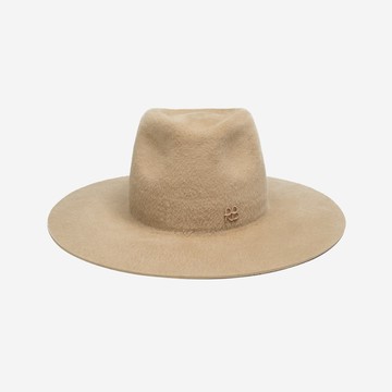 Ruslan Baginskiy RB字凹陷頂毛料紳士帽 - M