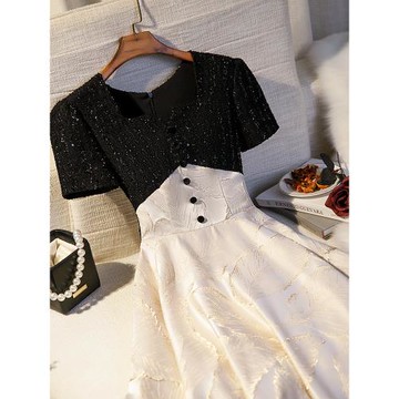 黑色晚禮服裙輕奢小眾高端名媛平時可穿小個子高定宴會女氣質畢業