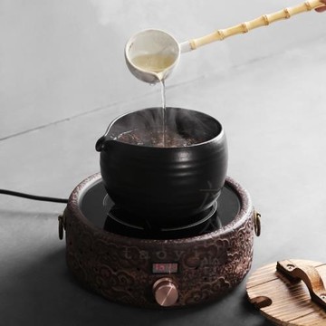 六合堂中式手工煮茶器 陶瓷黑茶老白茶電陶爐煮茶碗加熱爐干泡碗