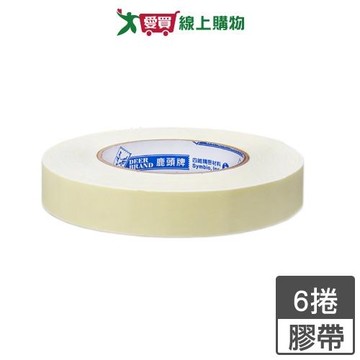 鹿頭牌 雙面泡棉膠帶 6捲/組 24mm x 5M EVA材質 黏性強 可手撕 泡棉膠帶 膠帶 文具【愛買】