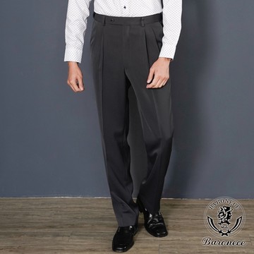 BARONECE 簡約日式質感打摺西褲_黑灰(521111-04)