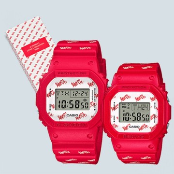 CASIO 卡西歐 G PRESENTS LOVERS COLLECTION 限量天使與惡魔 情人對錶 寵愛媽媽 送禮推薦-紅 LOV-20B-4