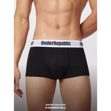 新品上市內衣共和 logo男士內褲3條裝純棉輕薄透氣褲頭平角內褲