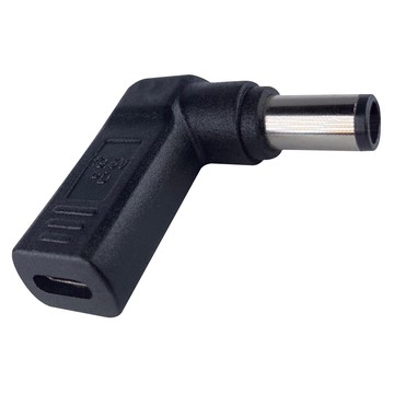 KTNET TC母轉DC公7.4*5.0 PD電源誘導頭 5A DELL轉接頭 支援PD快充 適用多款筆電 輕巧便攜  黑色 + 銀色  1入