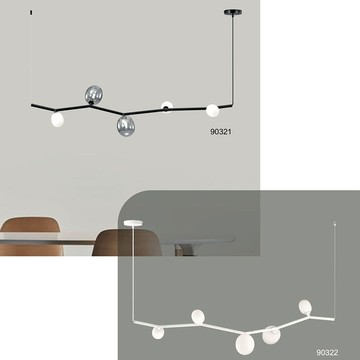 鐵藝玻璃造型吊燈 F37-21-90321、90322