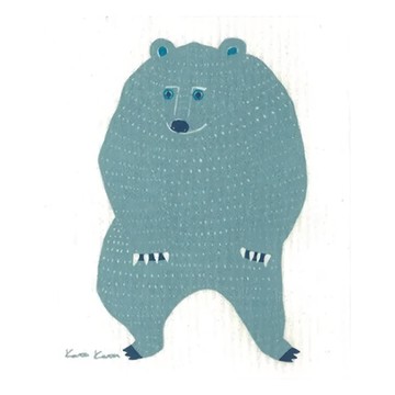 e.spongewipe 環保萬用擦拭布 kata kata熊 (L) 隔熱墊  kata kata熊 白色 + 淺藍色  ka a ka a熊 白色 + 淺藍色  1個