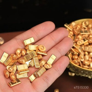 臺灣出貨✈️實心金條 小金條 一桶金 金磚 財源滾滾 招財 聚財 招正財 開運小物 實心砂金 小金條 仿真擺件 招財桌