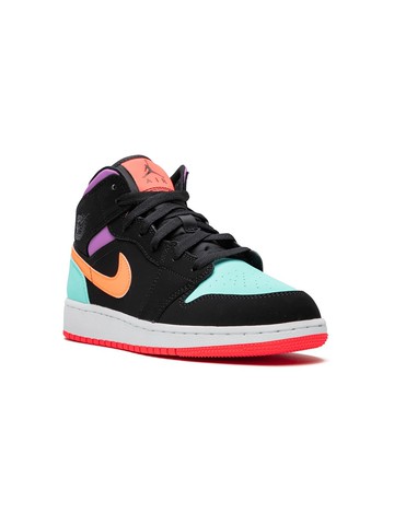 Jordan Kids - Air Jordan 1 Mid "Candy" sneakers - kids - Polyester/Nubuck Leather/Rubber - 5Y - Black