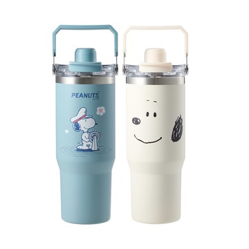 BLACK HAMMER SNOOPY 磁吸手提不鏽鋼保溫保冰雙飲杯990ml-兩款可選