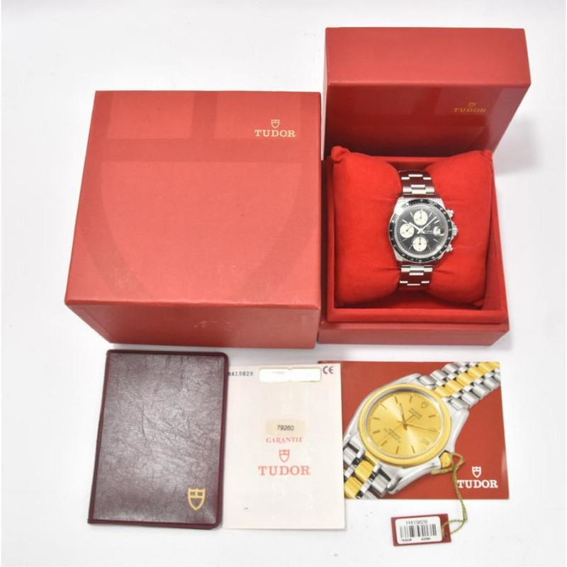 チュードル TUDOR 79260 プリンスデイト クロノタイム 自動巻き メンズ 良品 箱・保証書付き G#122968 | LINEショッピング