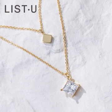 [預購商品]【List.U】生命中的浪漫💝奇蹟．加厚真金電鍍｜雙鍊．項鍊 - 金色 (享免費包裝) 情人節禮物 閨蜜禮物 告白禮物 心意禮物