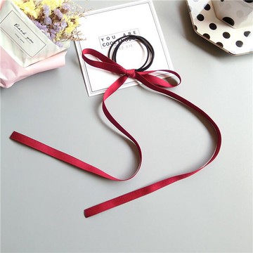 超長 蝴蝶結 緞面 髮圈 髮帶 髮繩 緞帶 韓國 髮飾 明星款 韓劇 百搭 聖誕節 跨年 過年 情人節 洋裝 ANNA S.