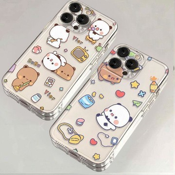 【小悅居】一二布布遊玩iPhone17_16_15情侶手機殼14_12pro情侶透明x_xs軟殼網紅同款、熱門單品 人氣