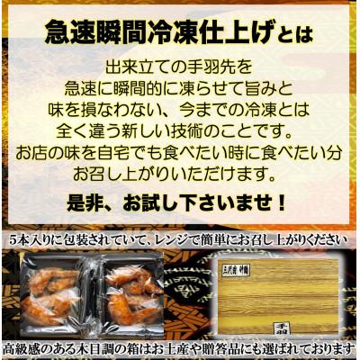 ふるさと納税 宮城県 特製手羽先唐揚げ瞬間急速冷凍仕上げ　5本入×4セット