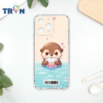 TRON IPHONE 15 PRO MAX 一隻可愛的水獺貝殼系列 四角防摔載具殼 軟殼 手機殼
