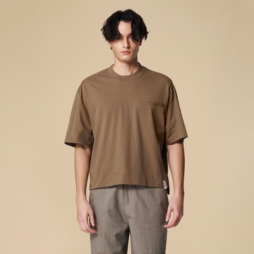 棕色短版短袖T｜00212502108