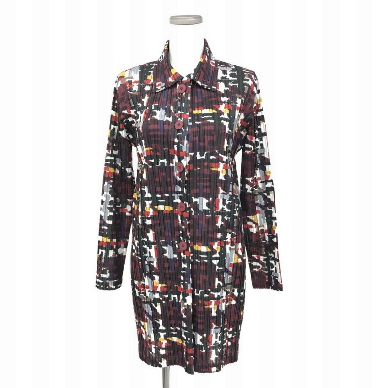 PLEATS PLEASE マルチカラー長袖シャツ