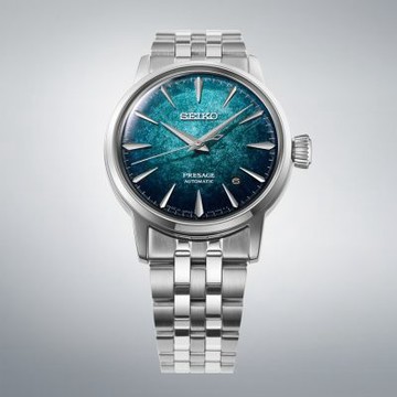 SEIKO 精工PRESAGE 調酒師系列 碎冰紋理面盤 機械錶 禮物 HCB001J1/4R35-04A0F 手錶