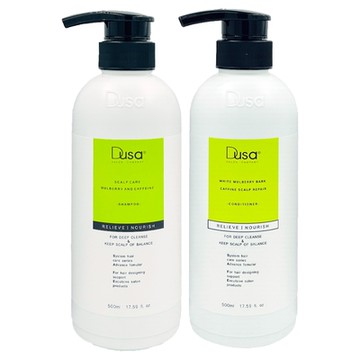 DUSA 度莎 新 度莎桑白皮咖啡因頭皮調理洗髮精+桑白皮咖啡因頭皮調理素500ML(原 桑白皮洗髮精+桑白皮頭皮調理素)
