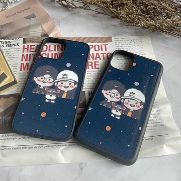 小三口的幸福【蠟筆風繪師】  似顏繪 手繪禮物 客製化手機