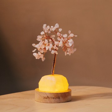 Montagne｜原礦水晶樹-粉水晶-感情。人緣（無夜燈款）