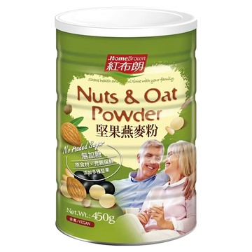 紅布朗 堅果燕麥粉 450g 全素 無加糖 高纖  1罐