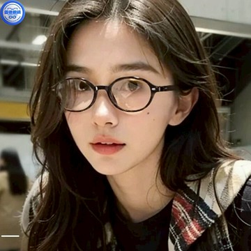 小框眼鏡女 橢圓鏡框 TR超輕書呆子眼鏡新款橢圓平光女時尚窄框近視可配有度數眼鏡框架平光眼鏡