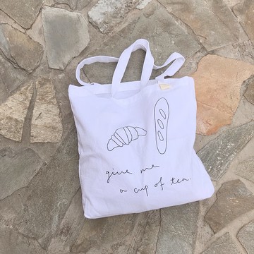 【安心出貨】給我一杯茶 水洗皺紋棉布包 / 現貨