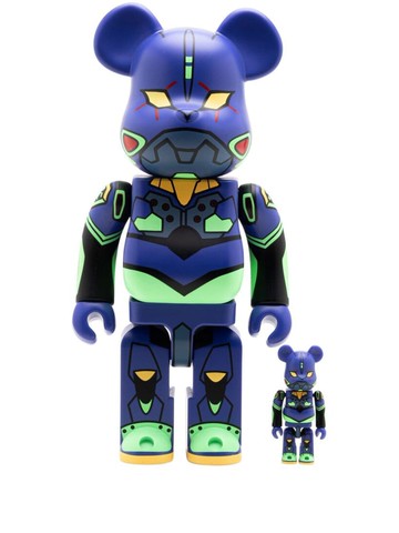 MEDICOM TOY - Evangelion Unit 1 "New Paint Version" BE@RBRICK 100% and 400% figure set - unisex - Plastic - One Size - Purple