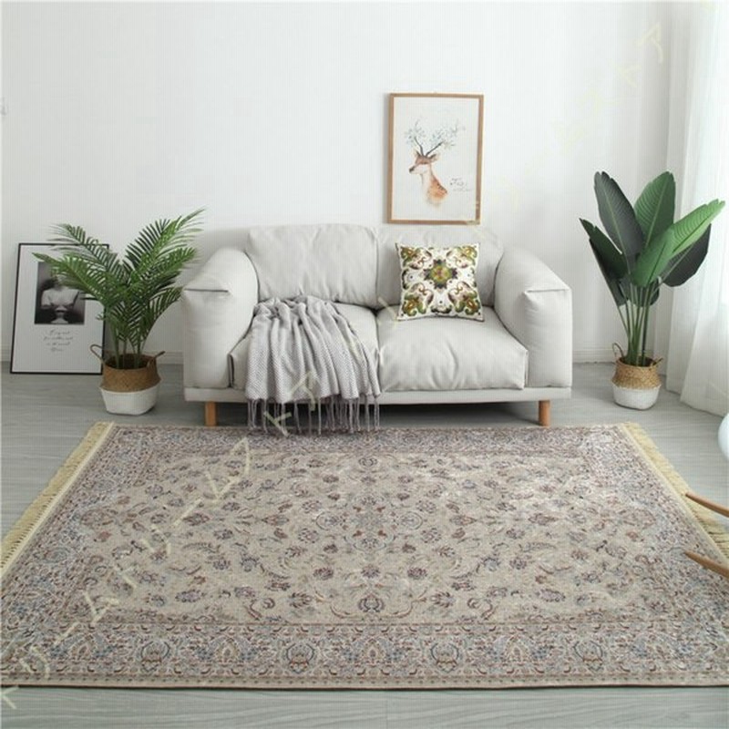 ペルシャ 絨毯風 フリンジ付き ラグ カーペット 1 5畳 2畳 ベージュ ラグマット 北欧 丸洗い ホール ベッドルーム オシャレ 夏用 冬用 室内 リビング 通販 Lineポイント最大0 5 Get Lineショッピング