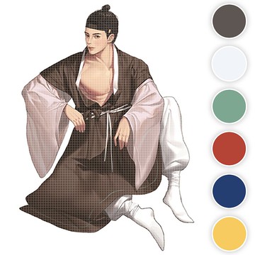 Jaeha (6colors) 37 (honne market) 人物貼紙 男孩貼紙 blackracoon