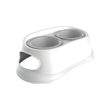 【MPETS】輕巧便利~塑製輕便型雙碗組 方便移動清潔