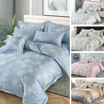 【FITNESS】100%純天絲頂級60S雙人四件式床包兩用組-多款任選_TRP多利寶