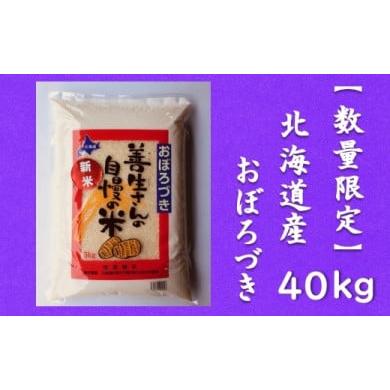 ふるさと納税 北海道 岩見沢市 令和5年産！『100%自家生産精米』善生さんの自慢の米 おぼろづき４０kg※一括発送