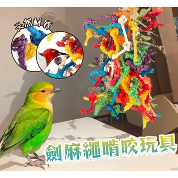 🌈愛寵✨劍麻繩啃咬玩具  攀爬鍛煉 鸚鵡解悶 磨牙玩具  手工編織 鳥籠裝飾 鸚鵡鳥類玩具