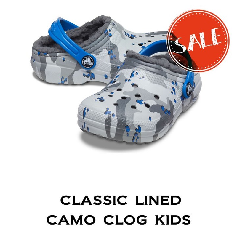 クロックス crocs【キッズ ボア】Classic Lined Camo Clog Kids/クラシック ラインド カモ クロッグ キッズ｜##  通販 LINEポイント最大0.5%GET | LINEショッピング