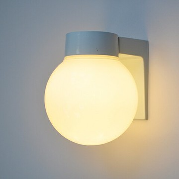 戶外庭院壁燈 戶外防水防曬LED玻璃圓球壁燈 陽臺過道鋁壁燈樓梯外墻燈 露臺燈