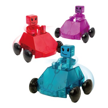 Magna-Tiles 磁力積木-魔幻磁力奔馳系列-魔幻小飛車6片