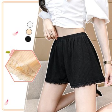 QIDINA 輕薄涼感緹花超舒適彈力內搭褲居家褲-F