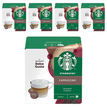 STARBUCKS 星巴克 卡布奇諾咖啡膠囊  20g  6組  5盒