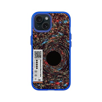 iPhone 15 Clear 激光藍 - NASA - Behemoth Black Hole Found In An Unlikely Place - QR Code Edition